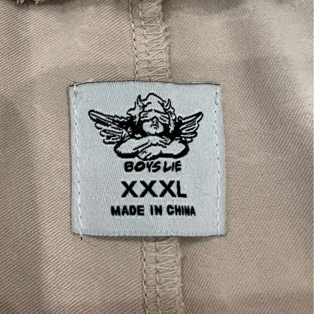 Boys Lie Satin Lounge Shorts all-over cherub print Size XXL - Picture 2 of 16